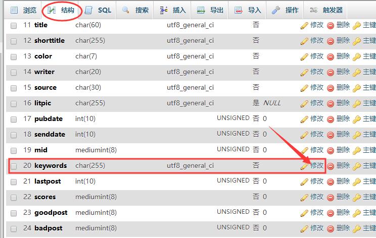 修改數據庫長度截圖